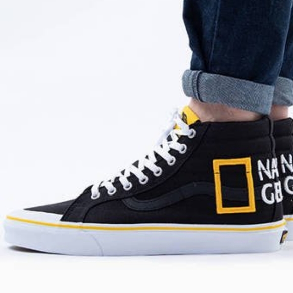 Vans Other - Vans x National Geographic Shoes High Size Sneakers Logo Size 8.5 9